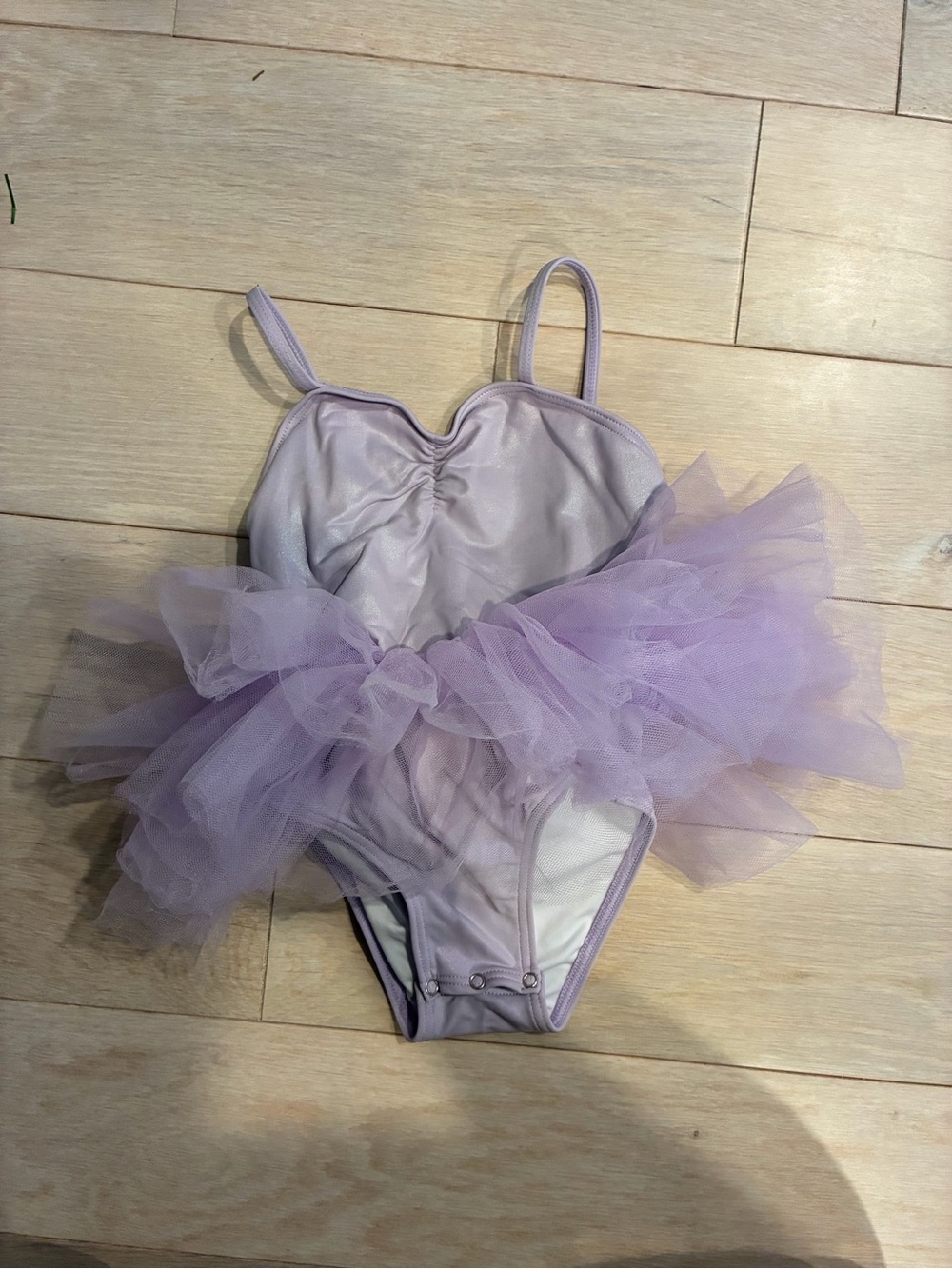 I Love Plum Soft Glitter Lilac Tulle Tutu One-Piece Swimsuit EUC Size Small
